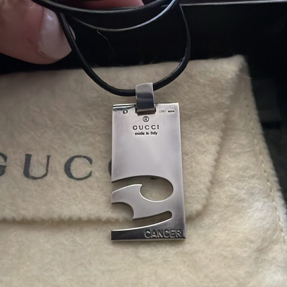 Gucci Zodiac Cancer Necklace w/ Black Cord 🖤 - Picture 3 of 4